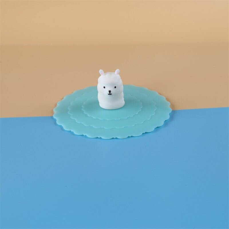 Крышка-непроливайка "Лама", d 10 см, цвет морская волна