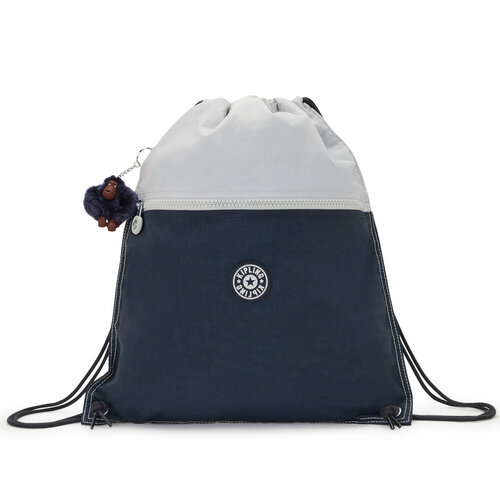 Рюкзак-мешок Kipling K09487U84 Supertaboo Medium Drawstring Bag *U84 True Blue Grey