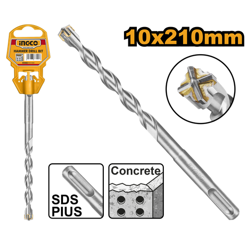 Бур по бетону SDS-plus 10х210 мм INGCO DBH1211003C INDUSTRIAL