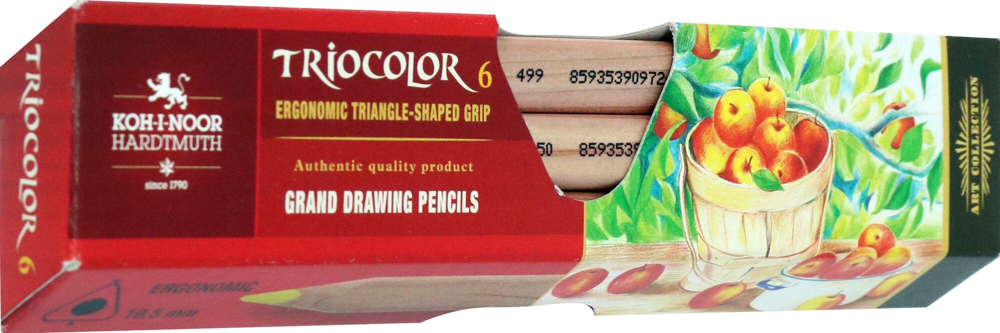 Карандаши цветные художественные Jumbo Triocolor, 6 цветов