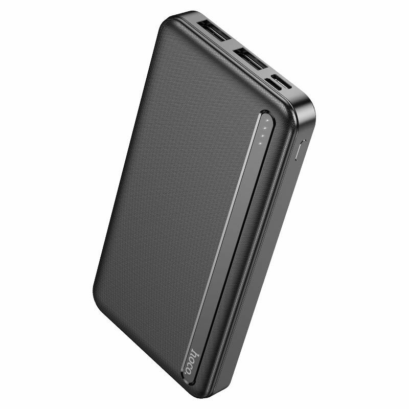 Внешний аккумулятор 10000 mAh Hoco J91 (2USB/2.1A/input Micro/Type-C/LED инд. бат) черный