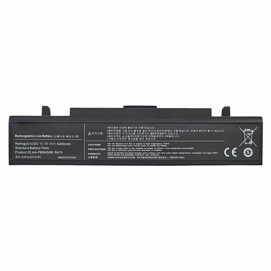 Аккумулятор для ноутбука Samsung R540/R530/RC530/300E5A/R580 AA-PB9N6B, 10,8 В, 48 Вт/ч, 4300 мАч, черный