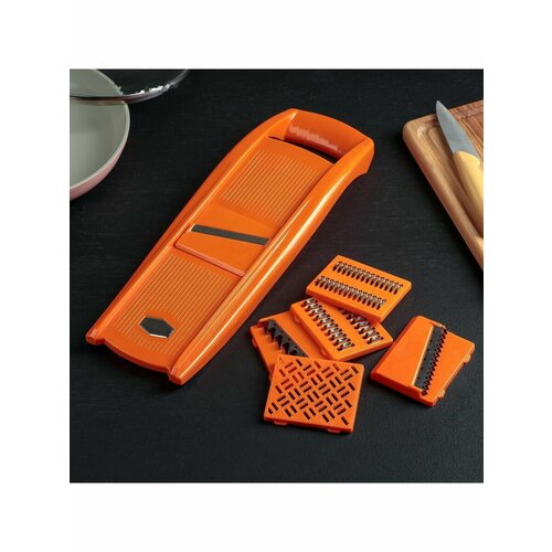 Овощерезка с 6 насадками 35 см цвет оранжевый 1089₽