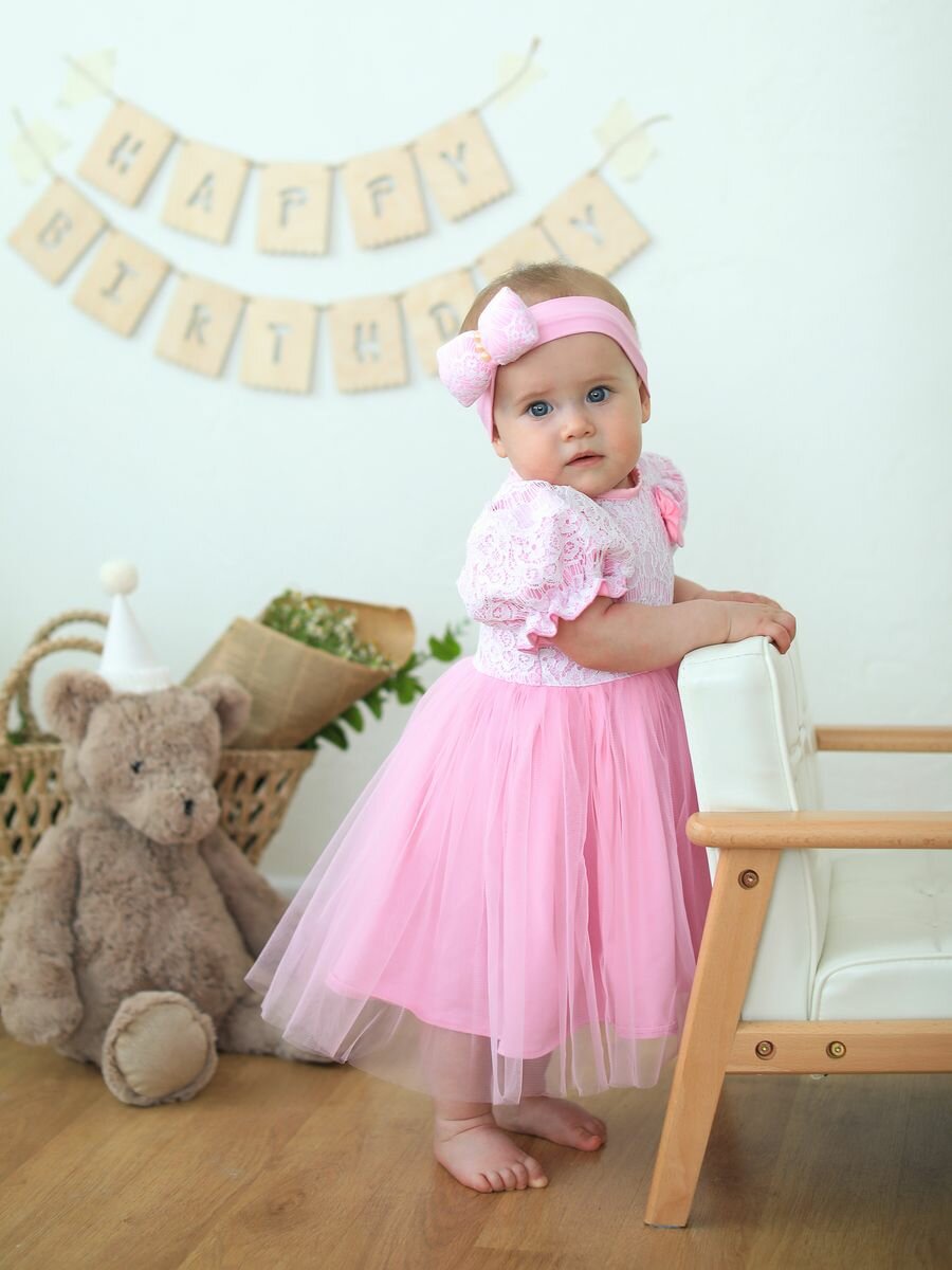 Платье TRENDYCO Kids выпускной, размер 110, розовый