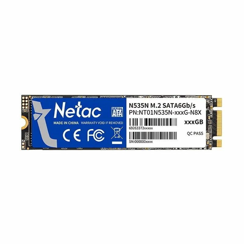 Внутренний SSD-накопитель Netac N535N 2TB M2 2280, SATA-III, 3D TLC, Черный NT01N535N-002T-N8X - фото №19