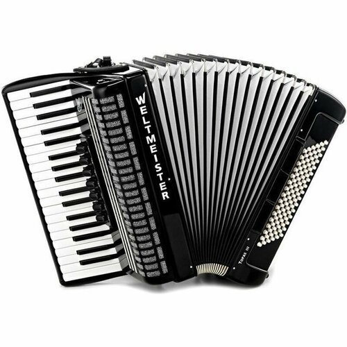 Weltmeister Topas III 37/96/ III/ 7/3 BK - Аккордеон 7/8, черный, ремни и кейс в комплекте