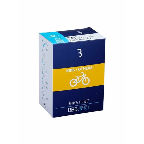 Велокамера BBB BikeTube 20x1 FV 33mm Black черный