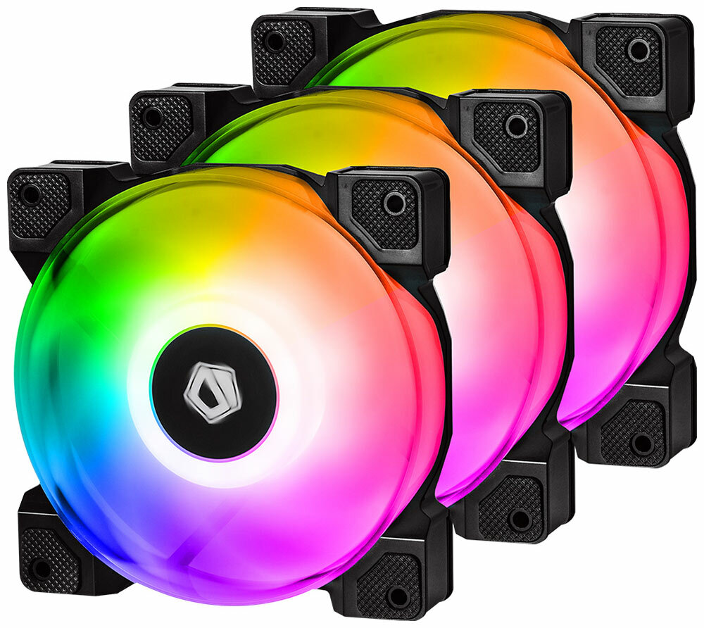 Вентилятор для корпуса ID-Cooling DF-12025-ARGB-TRIO RGB 3x120mm