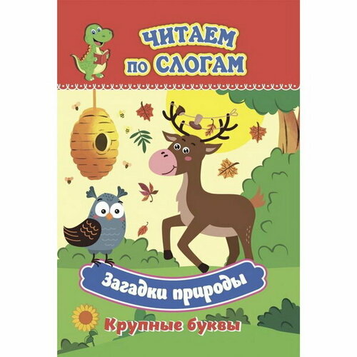 Слоговой тренажёр Загадки природы, читаем по слогам, крупные буквы, 12 стр.