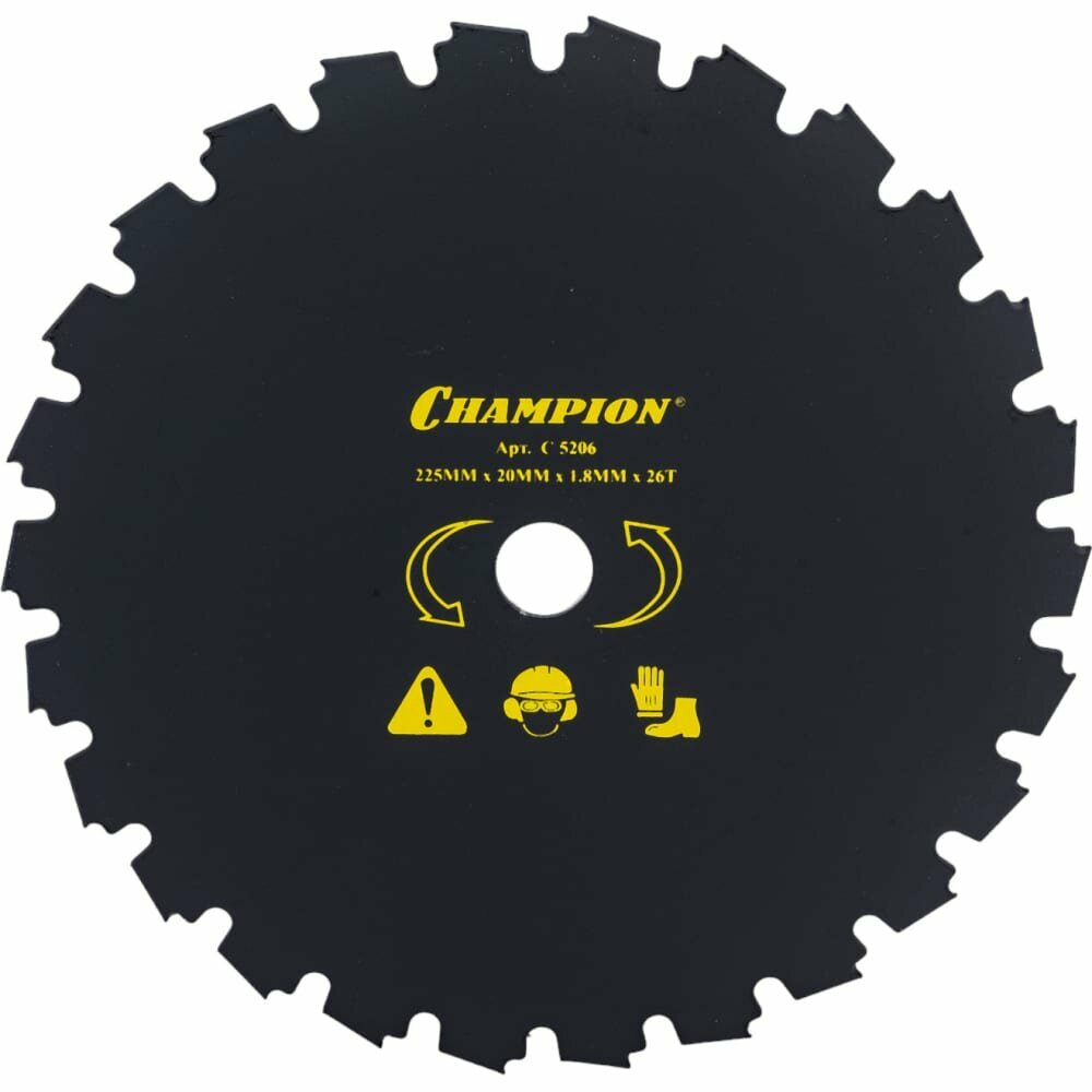 фото Нож с долотообразными зубцами Champion (225 мм; 20 мм; 1.8 мм; 26Z)