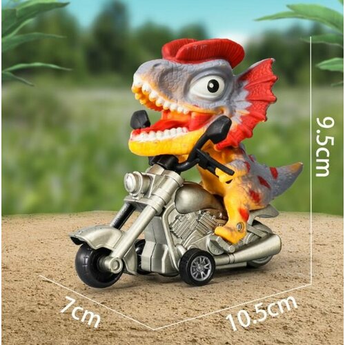 Динозавр на мотоцикле