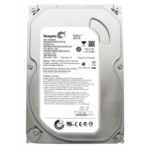 Жесткий диск Seagate ST3250311SV 250Gb 7200 SATAII 35 HDD 3965₽