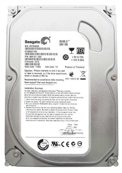 Жесткий диск Seagate ST3250311SV 250Gb 7200 SATAII 3.5" HDD