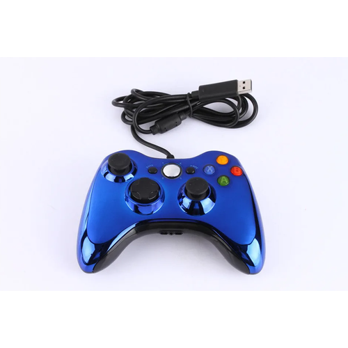 Джойстик для XBOX 360 Chrome проводной синий 237700₽