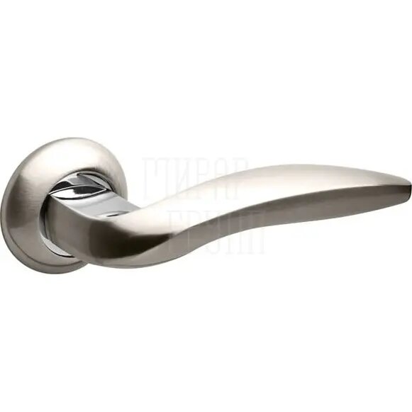 Дверная ручка на круглой розетке Fuaro (Фуаро) "VITA" RM матовый никель + хром