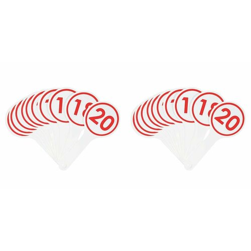 GLOBUS Касса-веер цифр от 1 до 20 пластиковые 10 эл 2 шт 448₽