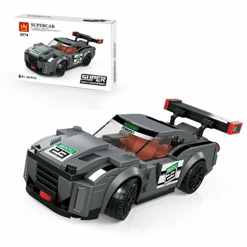 Конструктор Wange Суперкар совместимый с лего спортивная машинка гоночная игрушка серая 190 деталей 2874 550₽