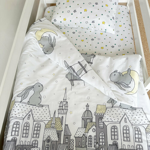 Комплект детского белья 160х80 см ТД-40 Постельное белье детское 80х160 с простыней на резинке 2050₽