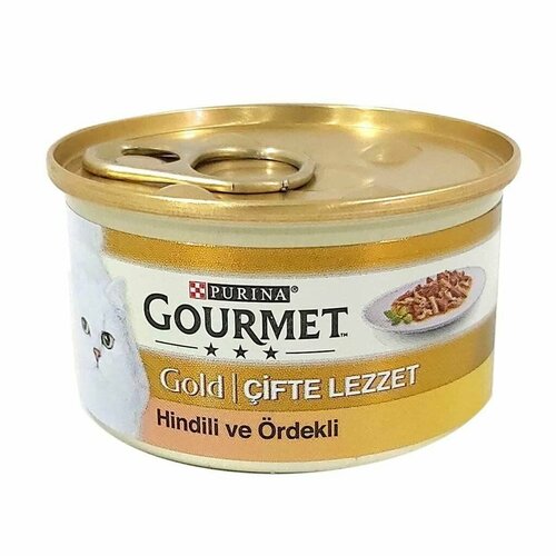 Purina Gourmet Gold Консервированный корм для кошек индейка и утка (Hindili ve ordekli) 85 гр (24 шт.)