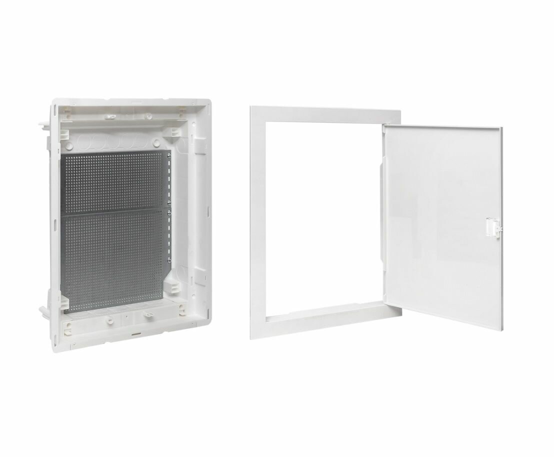 Щит слаботочный встраиваемый "Nova" (с монт. платой) 2 габарит IP40 EKF с дверью пластиковой для щита "Nova" 2 габарит IP40 EKF