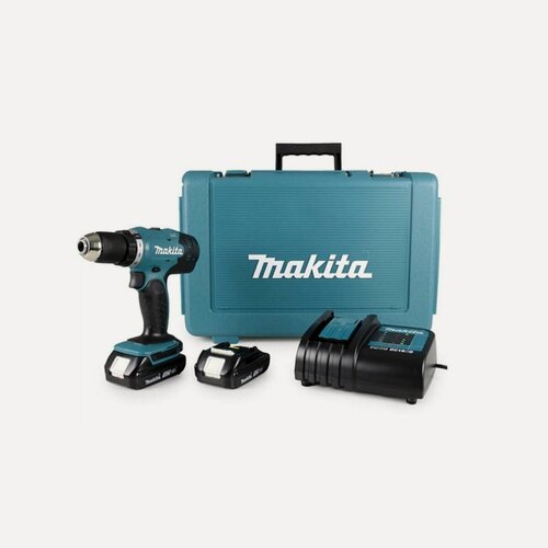 Изображение товара Аккумуляторная дрель-шуруповерт Makita DDF453SYE 18в 42Нм (2акк. 1.5Ач, З/У, кейс)