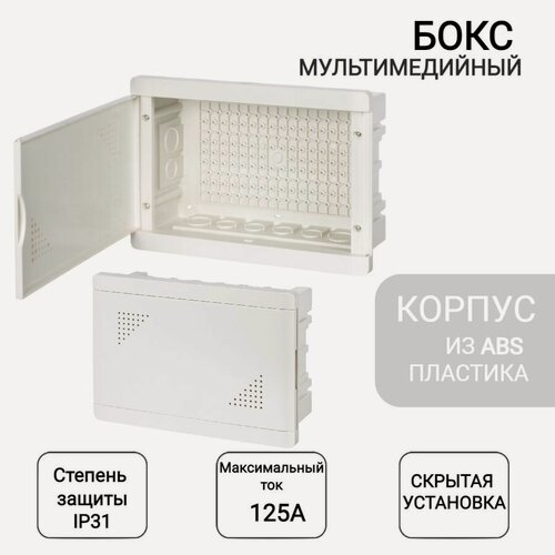 Изображение товара Щит мультимедийный встраиваемый бокс 330х235х115, IP31