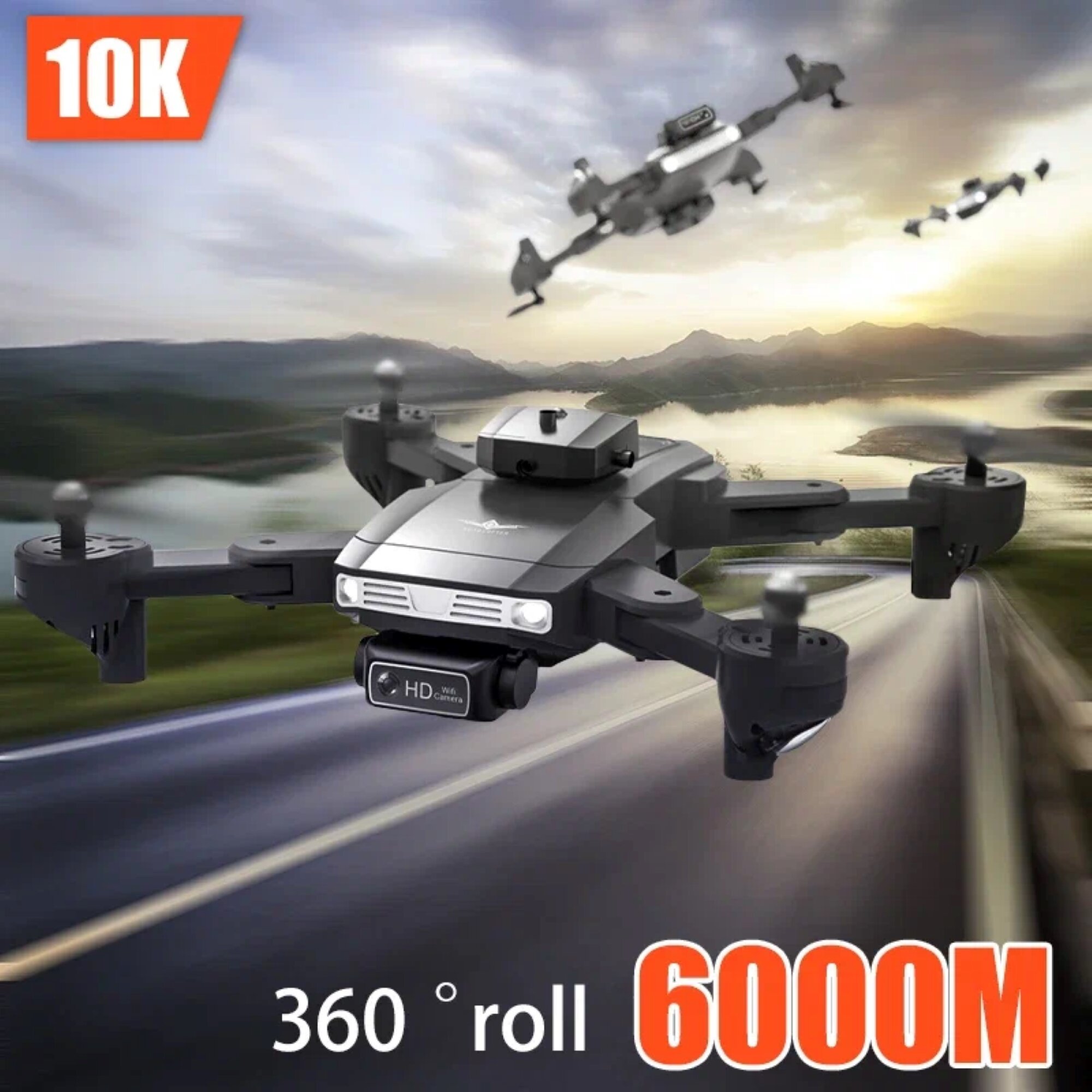 Квадрокоптер KFPlan KF617, автопилот, HD-камера, дальность 500м, черный с серым — фото 1