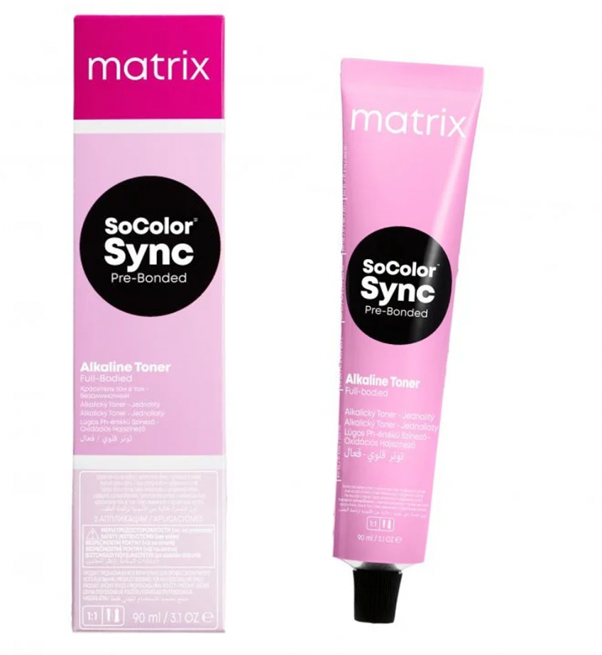Крем-краска для волос Matrix SoColor Sync Pre-Bonded 9NA очень светлый блондин натуральный пепельный, 90 мл