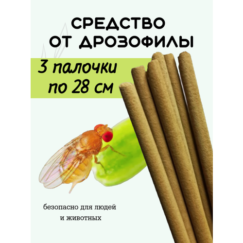 Средство Exmork, для уничтожения дрозофилы, мошек в доме, 28 см 3 палочки