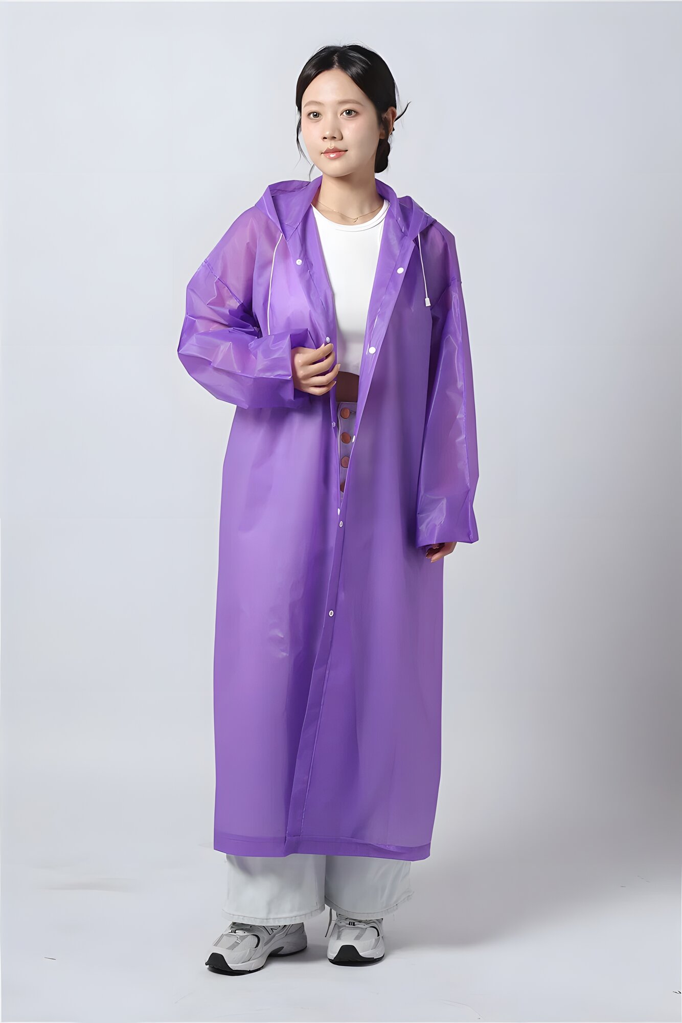 Плащ-дождевик размер OneSize фиолетовый