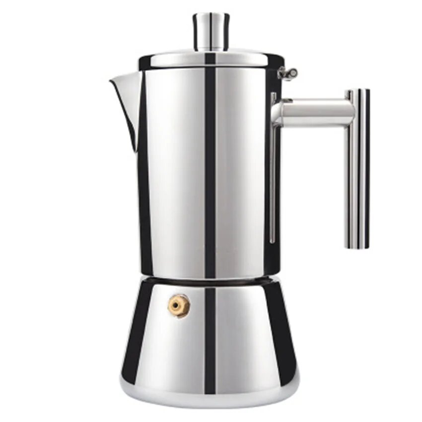 TEAEGG Мока-горшок из нержавеющей стали 200/300/500 мл, 200ml Silver