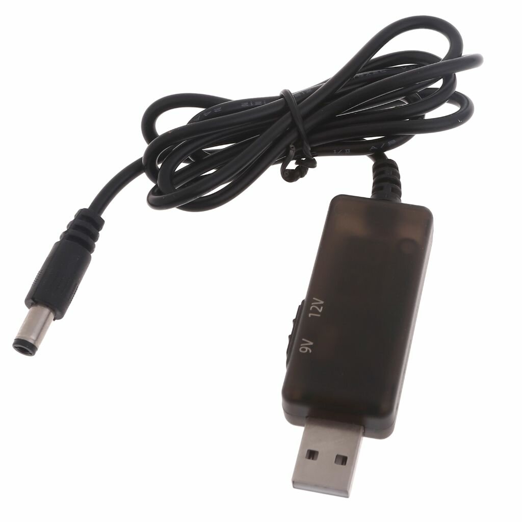 USB to DC5521 Кабель с регуляторами напряжения для роутеров, вентиляторов и ламп (5V-9V/12V)
