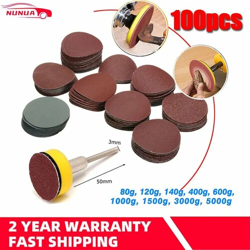 100 шт 25 мм1 дюйм наждачная бумага 1 шт 1 дюйм на застежке-липучке опорные плиты 18 дюймов для конических фрез 1 шт петля Шлифовальная прокладка абразивы смешанные полировка 380₽