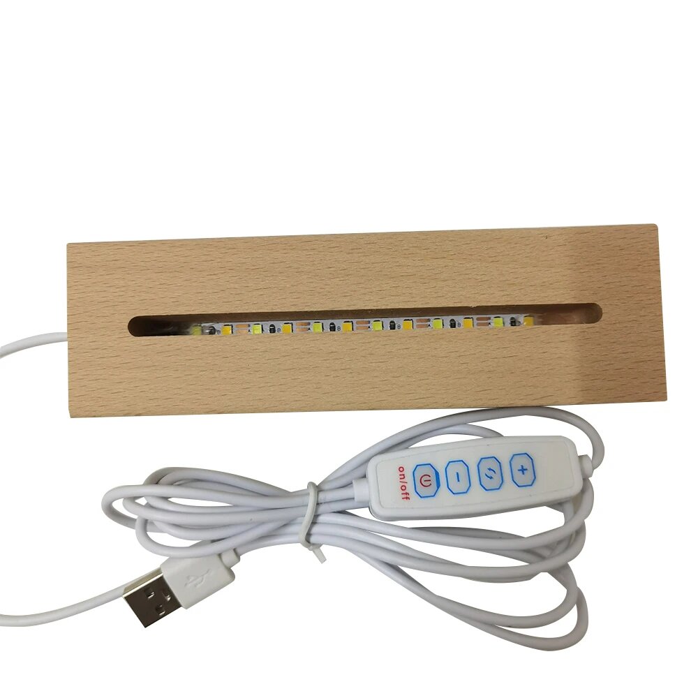 Деревянная светодиодная основа для лампы Three-tone Light
