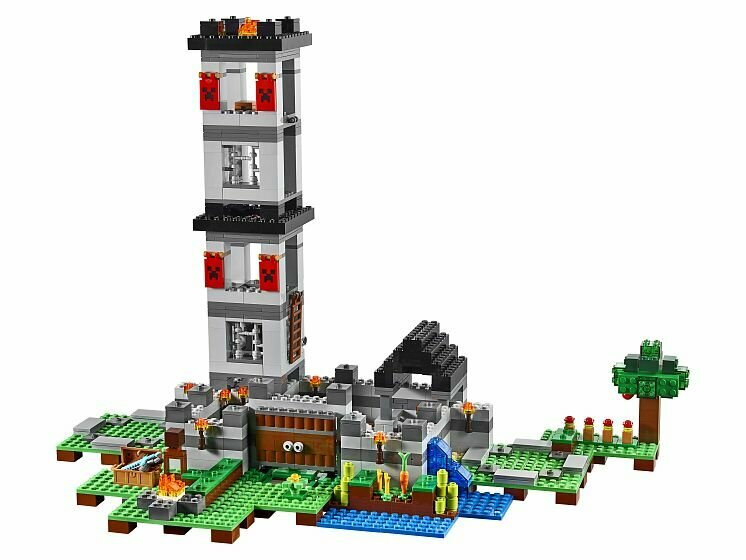Конструктор Майнкрафт Крепость, 984 детали, совместим с Minecraft 21127 My World Большой замок майнкравт — фото 1