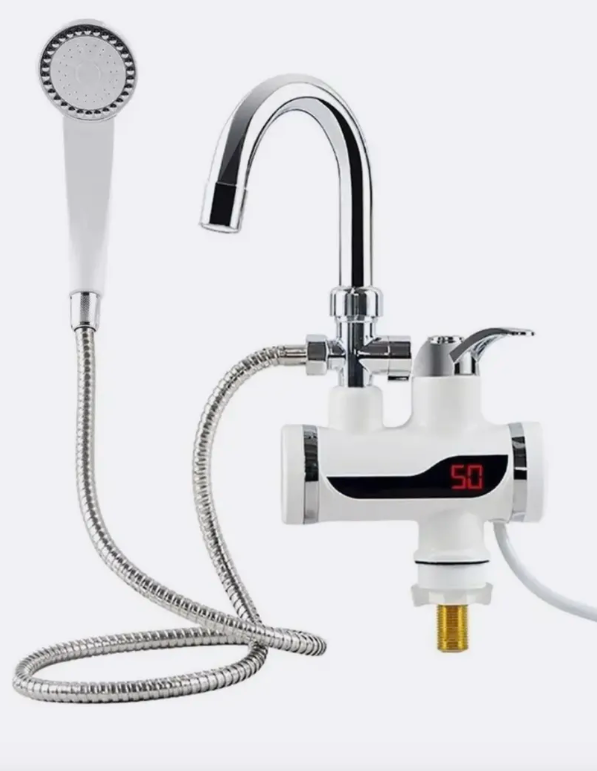 Водонагреватель проточный электрический кран-водонагреватель с душем