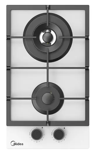 Газовая варочная панель MIDEA MG3270TGW 30 см WOK-конфорка чугунные решетки автоподжиг газконтроль