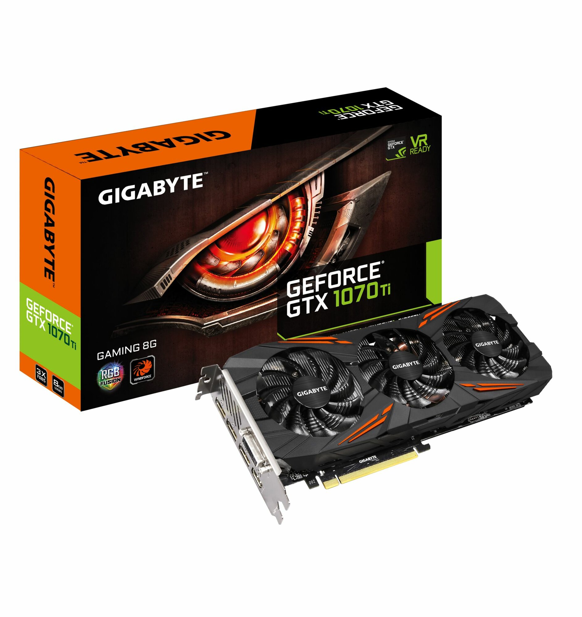 Видеокарта Gigabyte Gaming GTX 1070 Ti 8gb