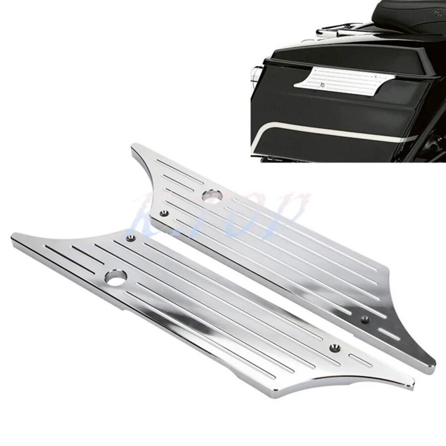 Мотоцикл хром CNC Заготовка седельная сумка защелка Крышка для Harley Touring жесткие сумки 1993-2013