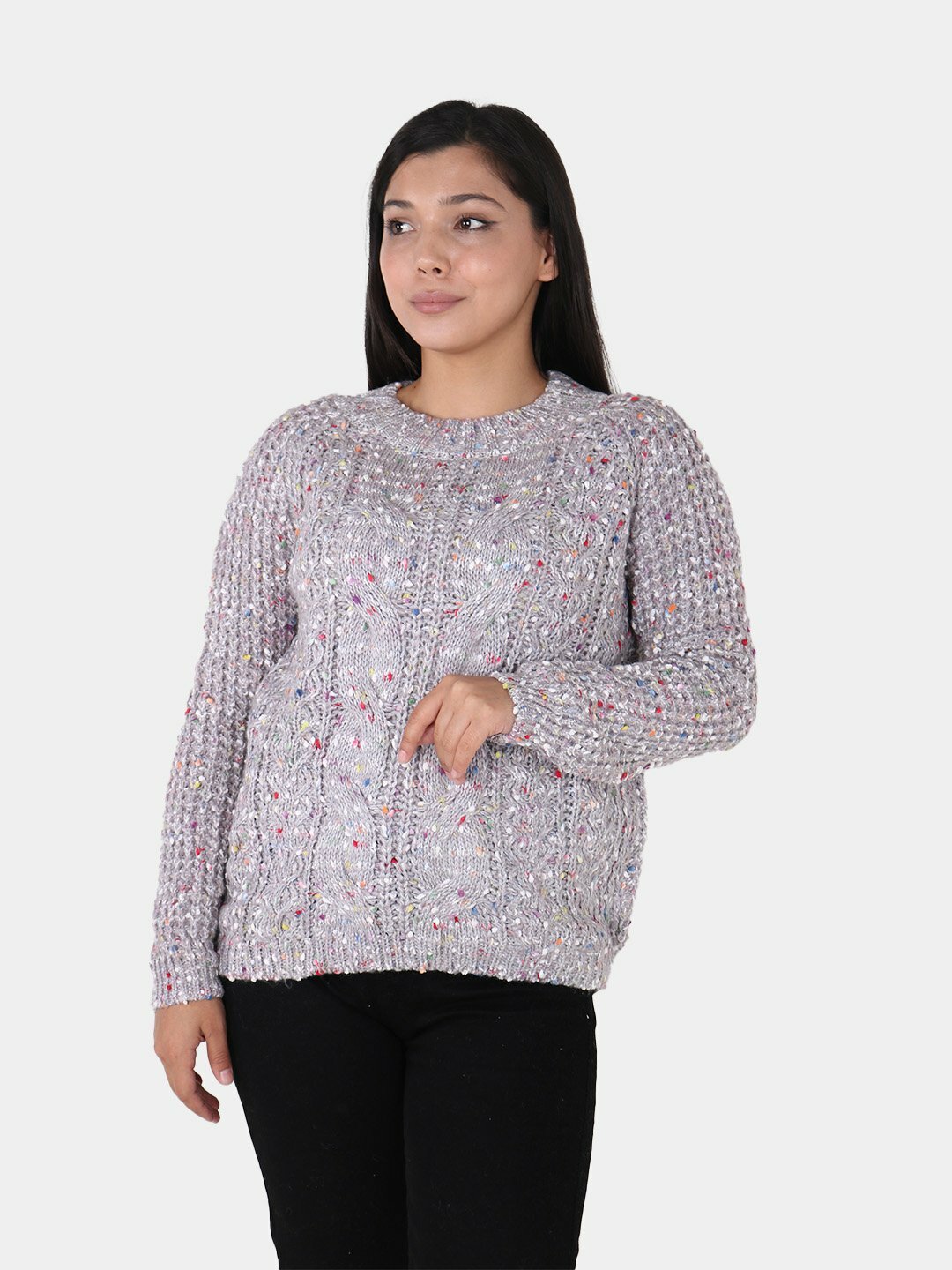 Джемпер , размер One Size, серебряный — фото 1