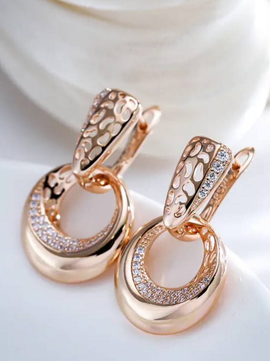 Комплект серег, циркон