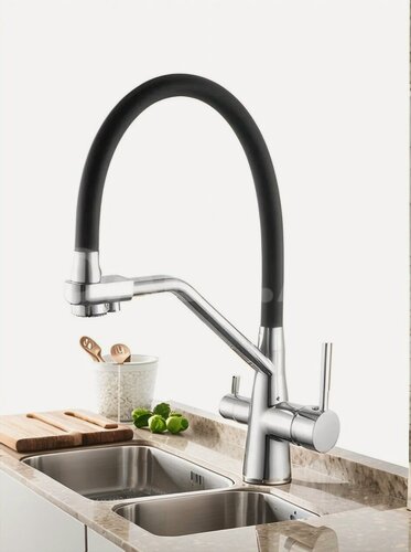 Изображение товара Смеситель для кухни с подключением фильтра питьевой воды со съемным изливом из латуни