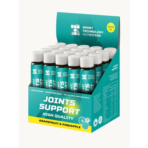 Коллаген 7000мг с витаминами JOINTS SUPPORT SPORTTECH, грейпфрут-ананас, 20шт*25мл, Суставы, связки, кожа, волосы