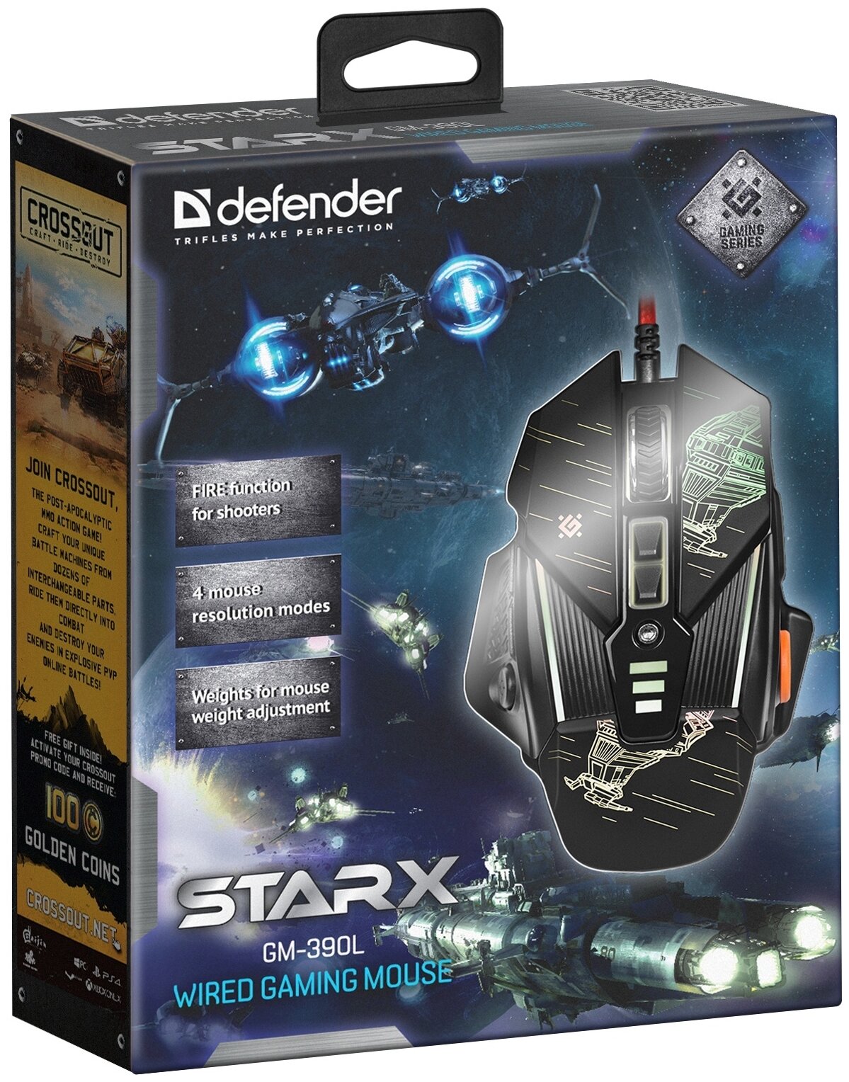 Мышь проводная Defender sTarx GM-390L чёрный USB - фото №12