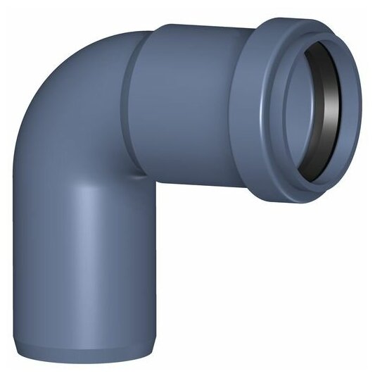 фото POLOPLAST 02104 POLO-KAL NG Отвод PKB DN 32x87,5°, с предустановленным уплотнительным кольцом, синий