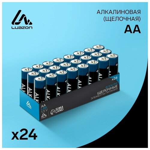 Батарейка алкалиновая (щелочная) LuazON AA LR6 набор 24 шт батарейка алкалиновая щелочная luazon aa lr6 набор 24 шт