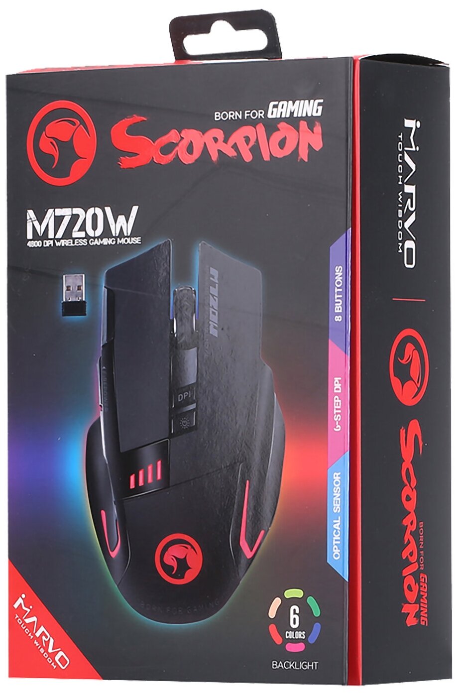 PC Мышь беспроводная Marvo M720W gaming mouse с подсветкой