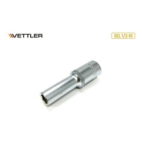 vettler головка 6 гранная 1 2dr 10 мм vettler VETTLER Головка 6-гранная глубокая 1/2DR 10 мм (VETTLER)