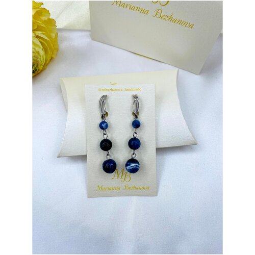 Серьги с содалитом