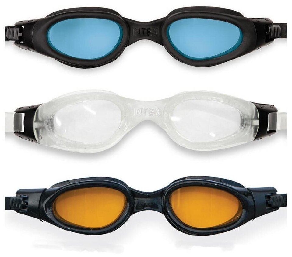 Очки для плавания INTEX Comfortable Goggles черный от 14 лет 55692